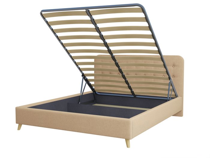 Кровать Kipso 180х200 бежевого цвета с подъемным механизмом - купить Кровати для спальни по цене 30388.0