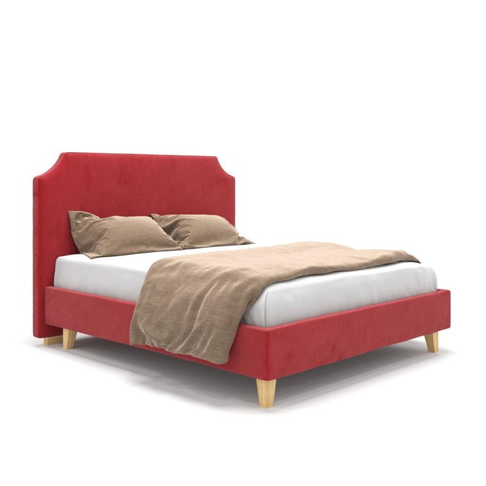 Кровать Natalie на ножках красная 160х200