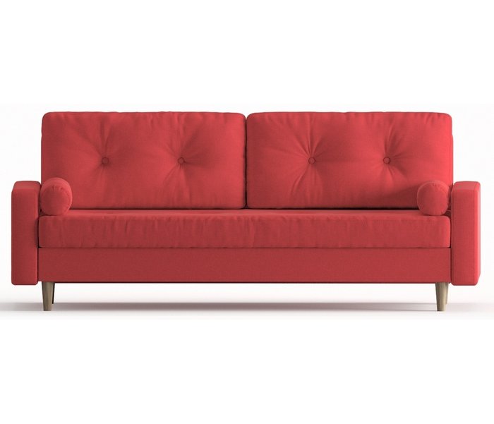 Диван-кровать из рогожка Basel красного цвета - купить Прямые диваны по цене 39490.0