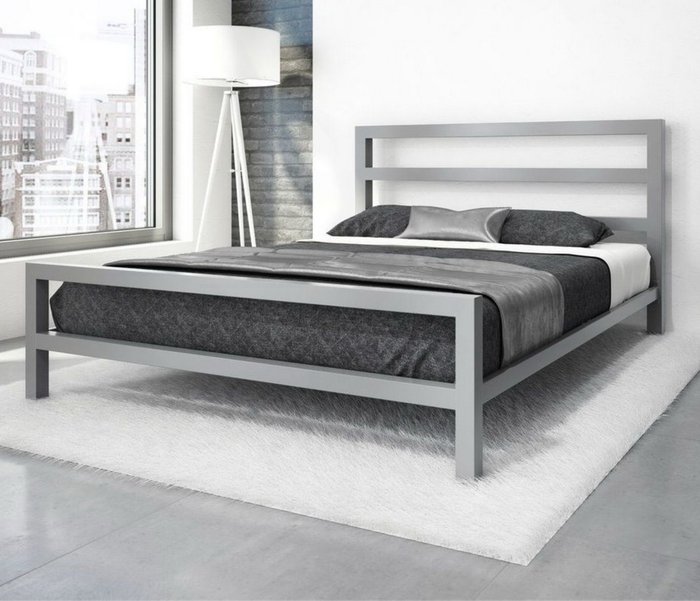 Кровать Аристо 120х200 серого цвета - лучшие Кровати для спальни в INMYROOM