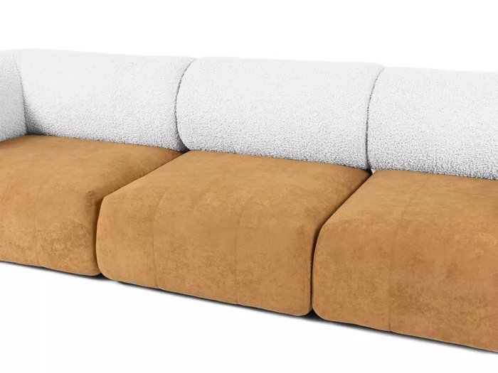 Модульный диван Trevi коричнево-белого цвета - лучшие Прямые диваны в INMYROOM