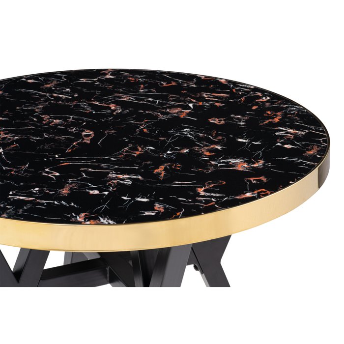 Обеденный стол Selina черно-золотого цвета - лучшие Обеденные столы в INMYROOM