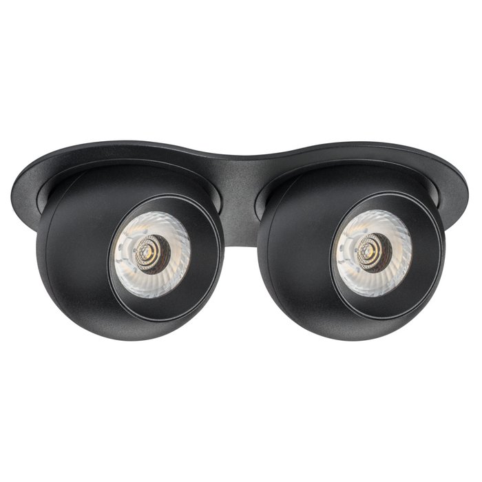 Светильник INTERO LED 9W*2 850LM*2 24G ЧЕРНЫЙ 4000K (217627+217074+217074) - лучшие Встраиваемые споты в INMYROOM Светильник INTERO LED 9W*2 850LM*2 24G ЧЕРНЫЙ 4000K (217627+217074+217074) - лучшие Встраиваемые споты в INMYROOM