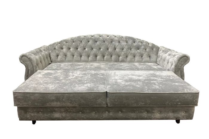 Прямой диван-кровать Лувр 2 серого цвета - лучшие Прямые диваны в INMYROOM