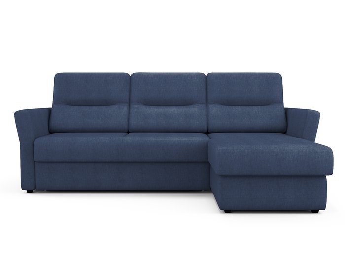 Угловой раскладной диван Sonny  правый синего цвета