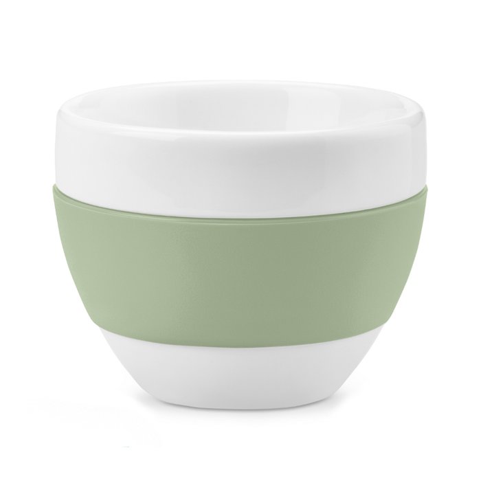 Чашка для капучино Aroma бело-зеленого цвета