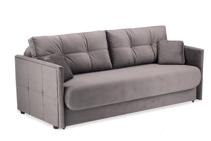 Прямой диван-кровать Шерлок коричневого цвета - купить Прямые диваны по цене 45990.0