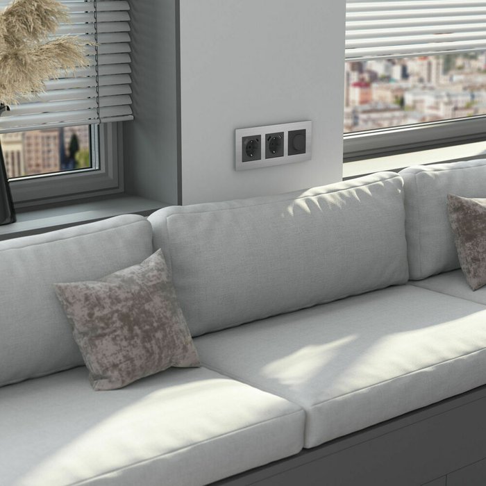 W0033506/ Рамка на 3 поста AluMax (алюминий) W0033506 AluMax алюминий - лучшие Розетки в INMYROOM W0033506/ Рамка на 3 поста AluMax (алюминий) W0033506 AluMax алюминий - лучшие Розетки в INMYROOM