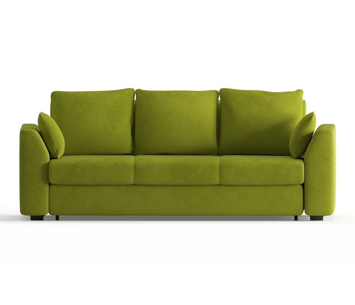 Диван-кровать Ла-Рошель в обивке из велюра светло-зеленого цвета - купить Прямые диваны по цене 36790.0