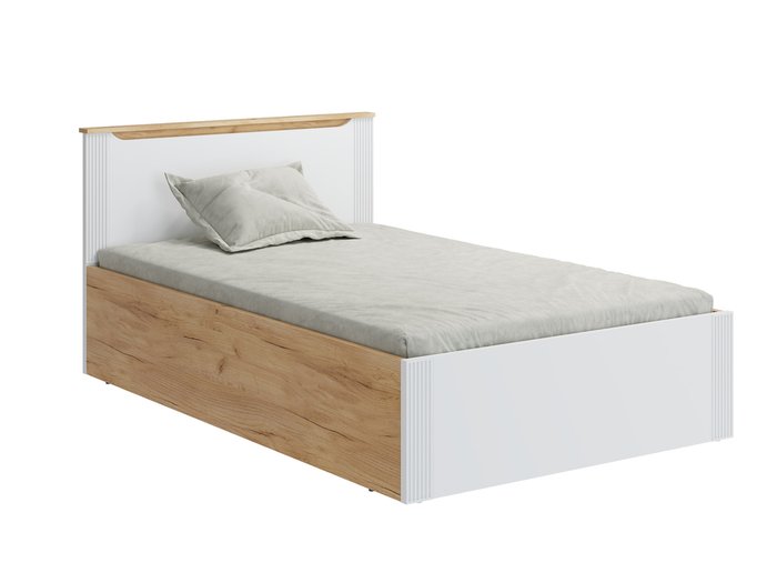 Кровать с подъемным механизмом Эмилия 120х200 белого цвета