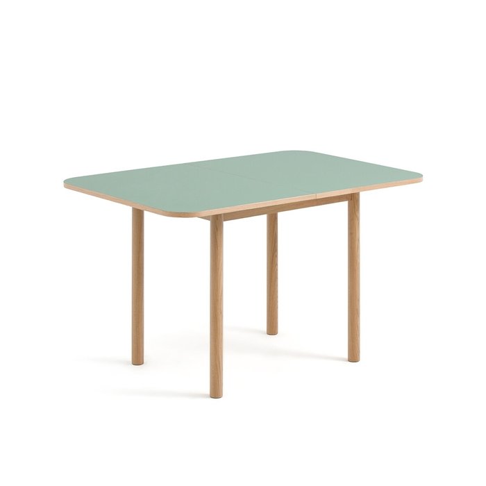 Раcкладной обеденный стол Quillan бежево-зелёного цвета - лучшие Обеденные столы в INMYROOM