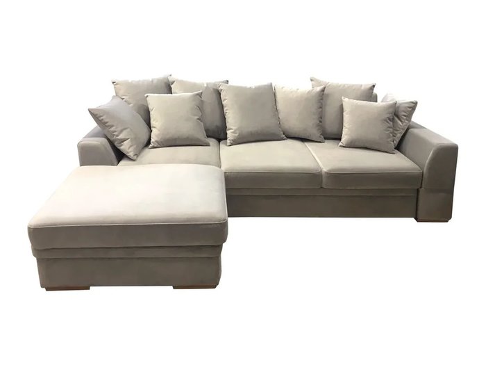 Раскладной угловой диван Эстет серого цвета - купить Угловые диваны по цене 75200.0