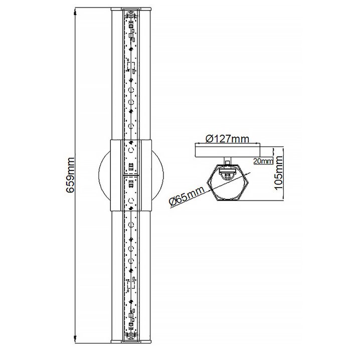 Бра QN-FACET-LED2-PC-BATH (стекло, цвет опал) - купить Бра и настенные светильники по цене 81580.0 Бра QN-FACET-LED2-PC-BATH (стекло, цвет опал) - купить Бра и настенные светильники по цене 81580.0
