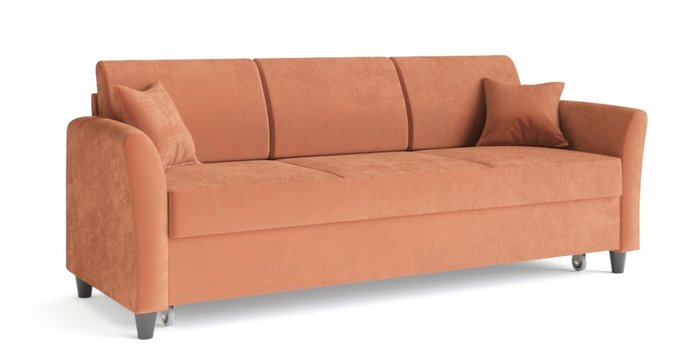 Диван-кровать Катарина оранжевого цвета - купить Прямые диваны по цене 51625.0