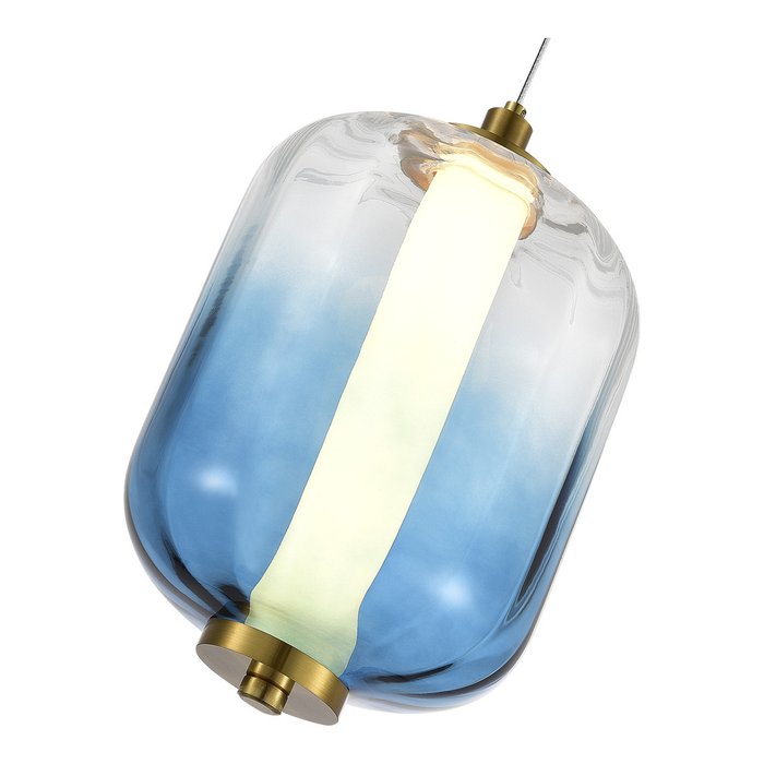 Подвес ST-Luce Латунь/Голубой LED 1*10,8W 3000K SUMMER - лучшие Подвесные светильники в INMYROOM