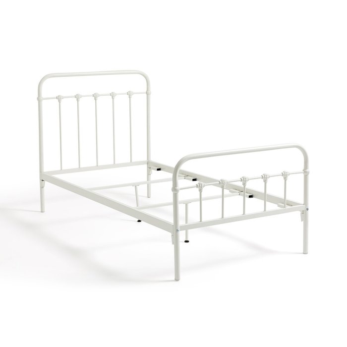 Металлическая кровать Asper 90x190 белого цвета - лучшие Одноярусные кроватки в INMYROOM