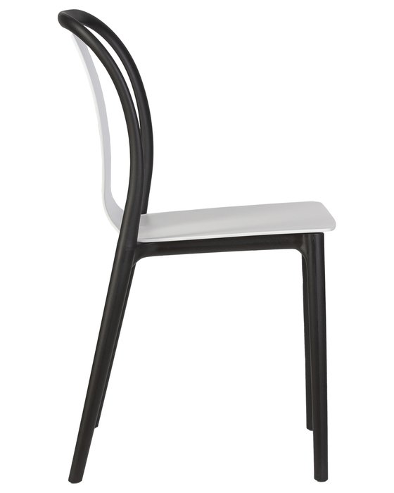 Стул обеденный Adam черно-белого цвета - лучшие Обеденные стулья в INMYROOM