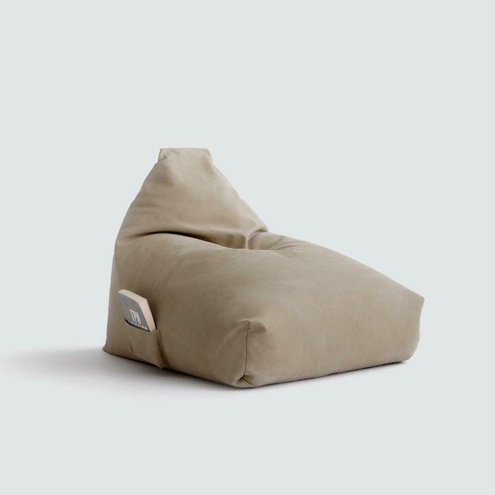 Кресло-мешок из натурального хлопка бежевого цвета - лучшие Бескаркасная мебель в INMYROOM