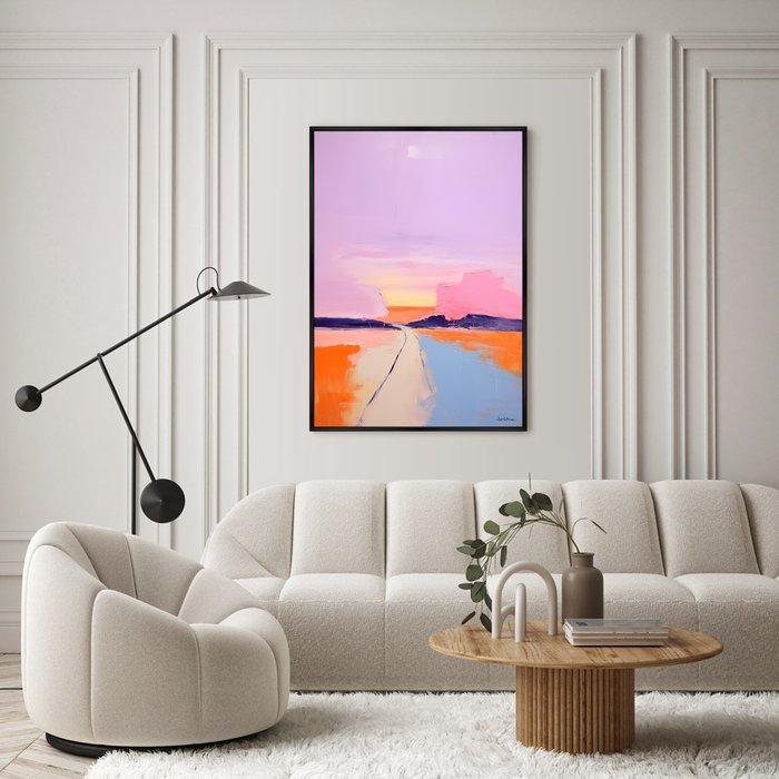 Репродукция картины Landscape collection, Purple and pink, No 2, 2024г. - лучшие Картины в INMYROOM