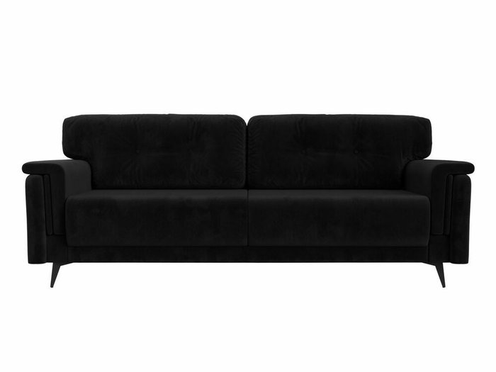 Прямой диван-кровать Оксфорд черного цвета - купить Прямые диваны по цене 65999.0