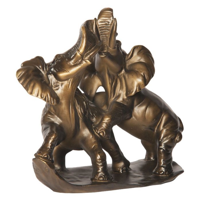 Статуэтка Играющие слоны бронзового цвета - купить Фигуры и статуэтки по цене 5841.0
