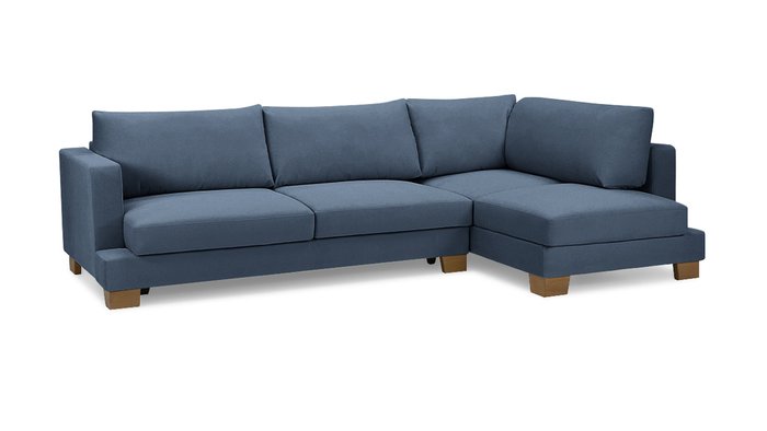 Угловой диван-кровать Дрезден синего цвета