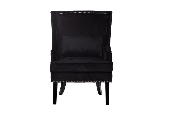 Кресло с подушкой черного цвета