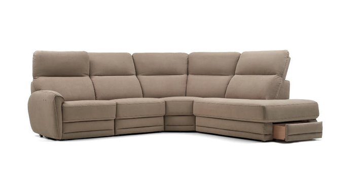 Угловой диван Bellevue коричневого цвета - купить Угловые диваны по цене 438802.0