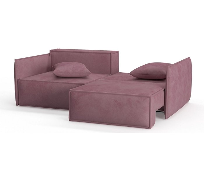 Диван-кровать из велюра Лортон розового цвета - лучшие Прямые диваны в INMYROOM