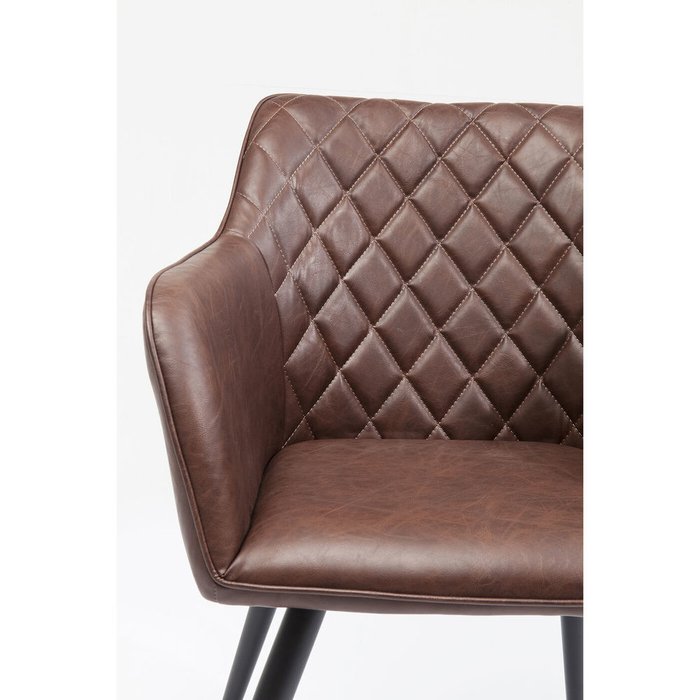 Стул с подлокотниками San Remo коричневого цвета - лучшие Обеденные стулья в INMYROOM