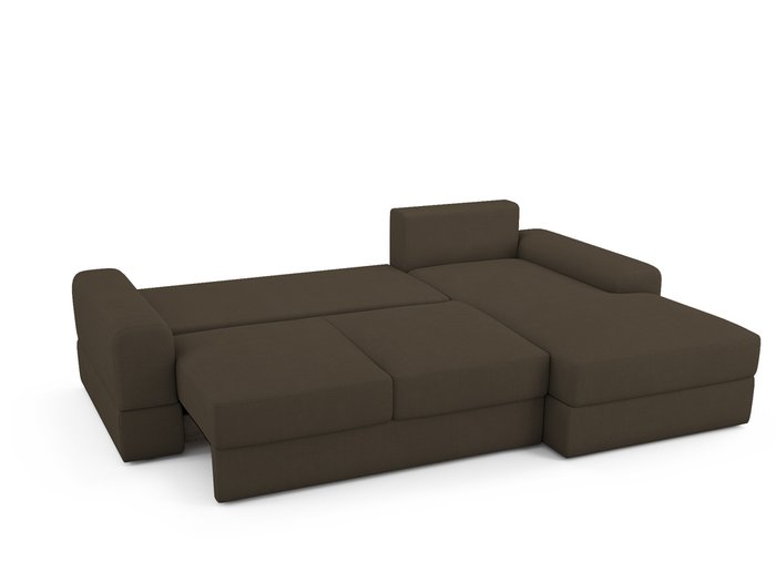 Угловой Диван-кровать Elke правый темно-коричневого цвета - купить Угловые диваны по цене 81900.0