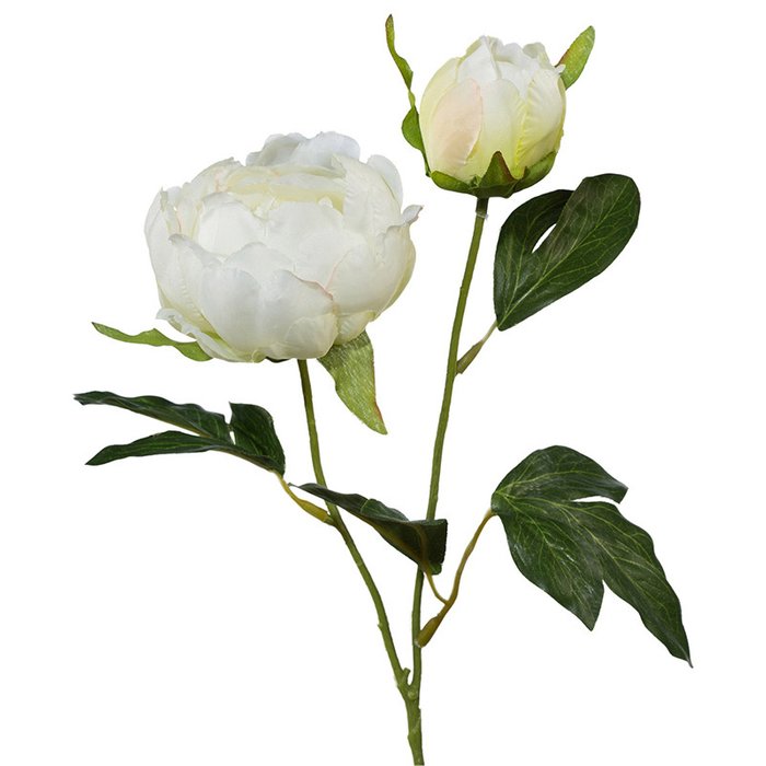Искусственный цветок Peonie белоснежного оттенка