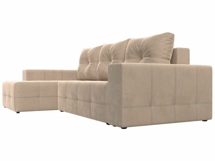 Угловой диван-кровать Перри бежевого цвета левый угол - лучшие Угловые диваны в INMYROOM