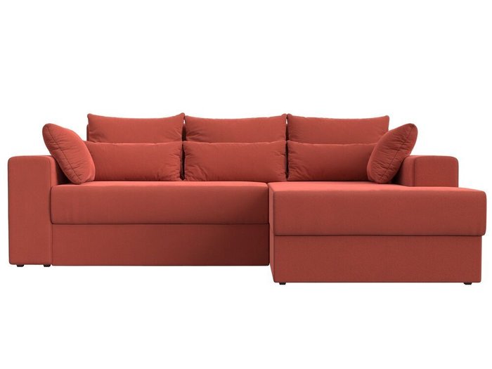 Угловой диван-кровать Майами кораллового цвета правый угол - купить Угловые диваны по цене 49999.0