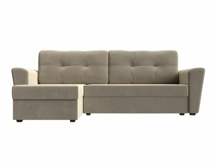 Угловой диван-кровать Амстердам лайт бежевого цвета левый угол - купить Угловые диваны по цене 27999.0
