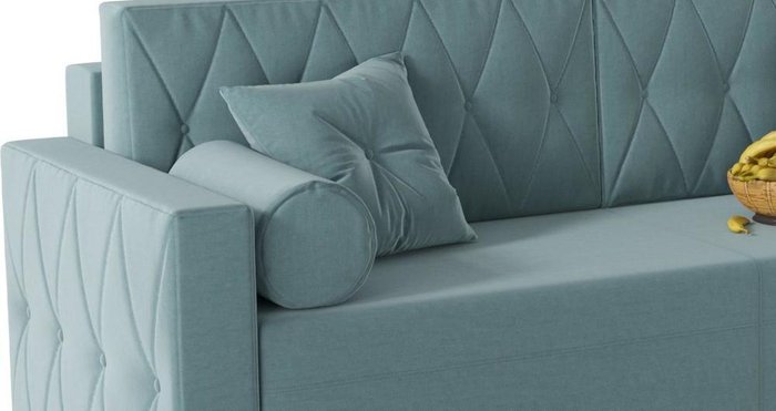 Диван-кровать прямой Милфорд серо-голубого цвета - лучшие Прямые диваны в INMYROOM