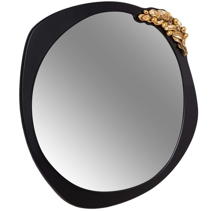 Настенное зеркало Oliva Branch 65х66 черного цвета