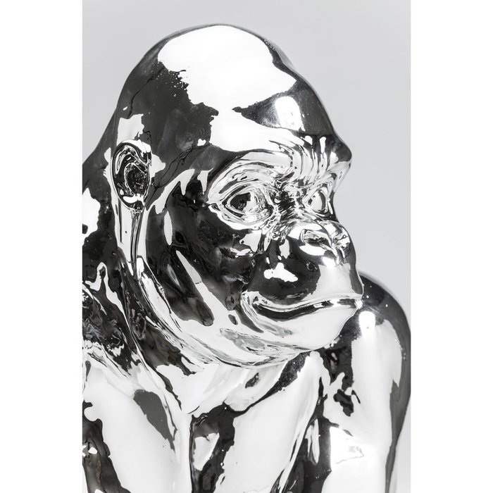 Статуэтка Gorilla серебряного цвета - лучшие Фигуры и статуэтки в INMYROOM