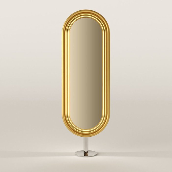 Овальное   зеркало Оnda rettangolo в декоративной раме - купить Напольные зеркала по цене 58758.0