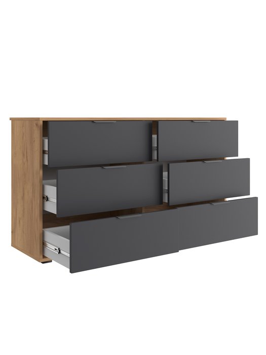 Комод Оптима ОП-16 цвет дуб крафт золотой/графит - лучшие Комоды в INMYROOM