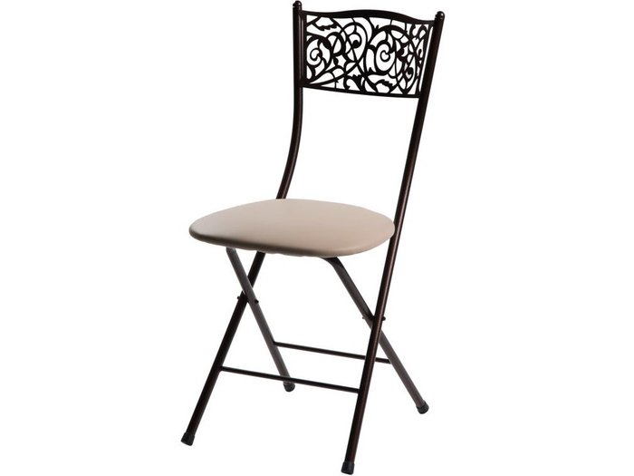 Стул складной Стефани черно-бежевого цвета - купить Обеденные стулья по цене 5016.0