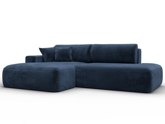 Угловой диван-кровать Лига 036 Модерн темно-синего цвета левый Угловой диван-кровать Лига 036 Модерн темно-синего цвета левый