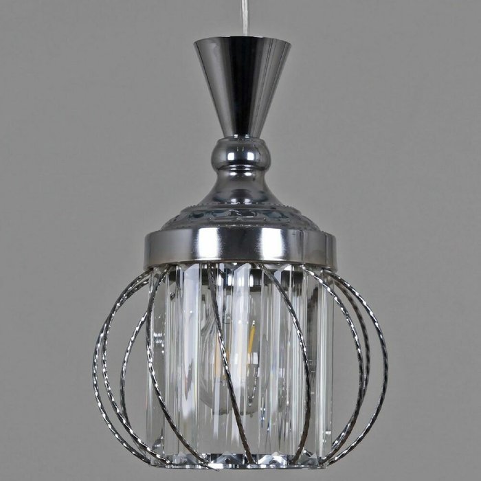 Подвесной светильник 05020-0.4-03 CH (стекло, цвет прозрачный) - купить Подвесные светильники по цене 5860.0