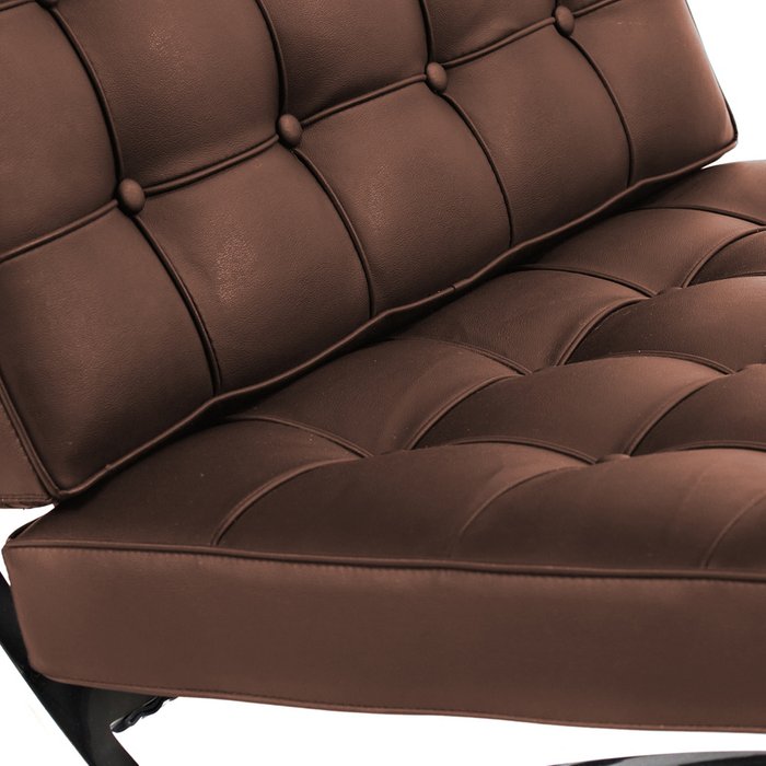 Кресло Barcelona Chair коричневого цвета - купить Интерьерные кресла по цене 63750.0