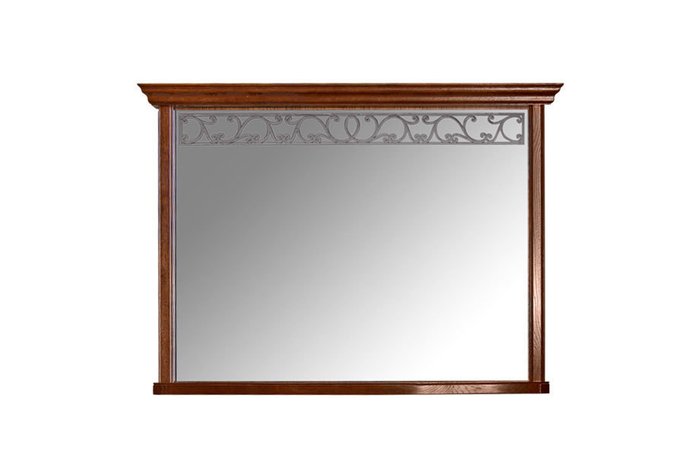 Зеркало настенное Оскар коричневого цвета