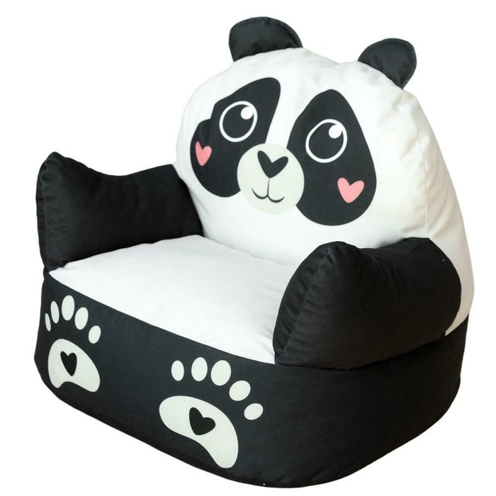 Кресло Панда черно-белого цвета