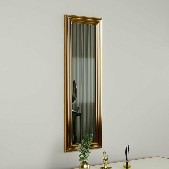 Настенное зеркало Decor 30х90 бронзового цвета - купить Настенные зеркала по цене 18406.0