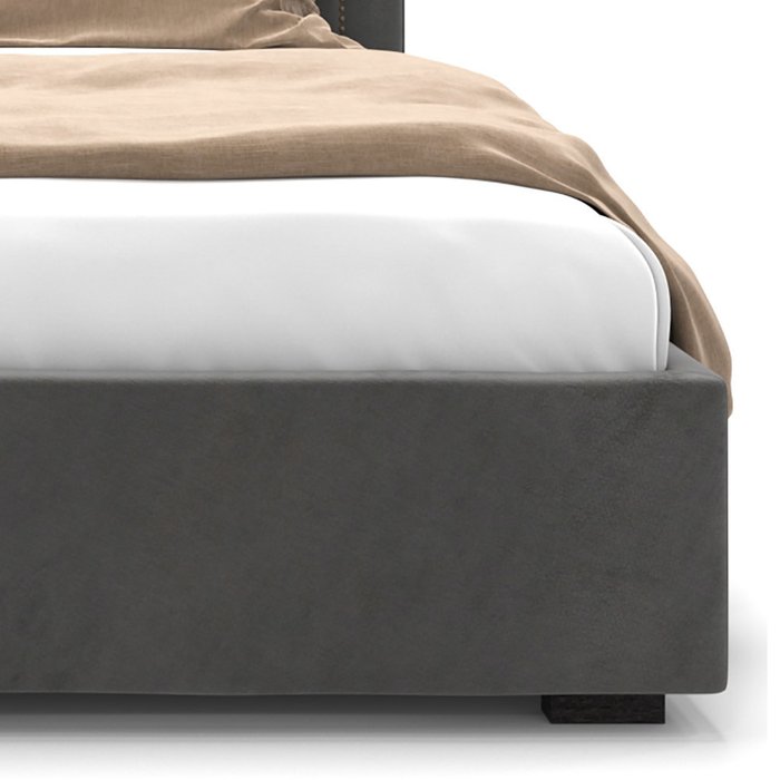  Кровать Kimberly серого цвета 200х200 - лучшие Кровати для спальни в INMYROOM