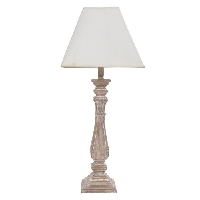 Лампа настольная с деревянным основанием