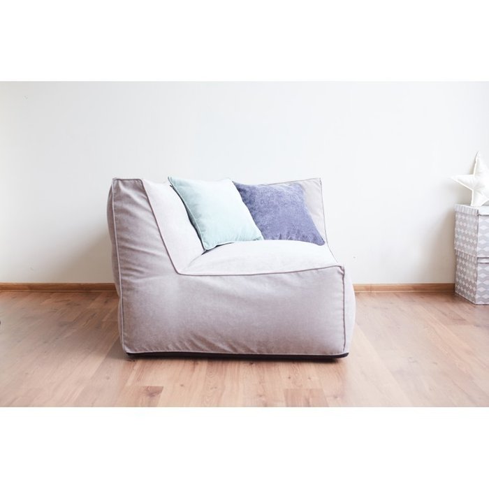 Бескаркасный угловой лежак Ivonne розового цвета - купить Бескаркасная мебель по цене 35090.0
